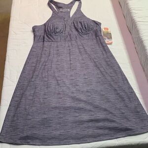 ZeroXposur Halter Racerback Swim Dress Built-In Sports Bra Size XL NWT